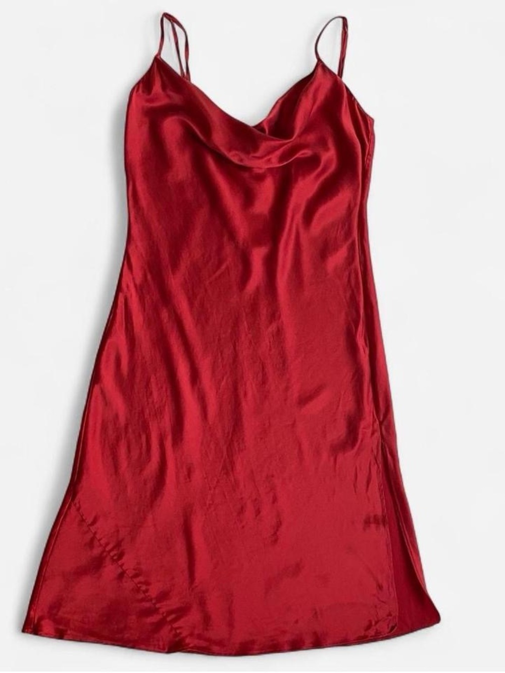 Vintage Victoria’s Secret red silk midi slip dress